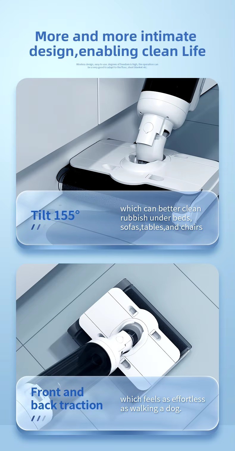 Multifunctional Intelligent Floor Scrubbing Machine Wet Dry Electric Cleaner Self-cleaning Washing Moping Vacuuming For Home