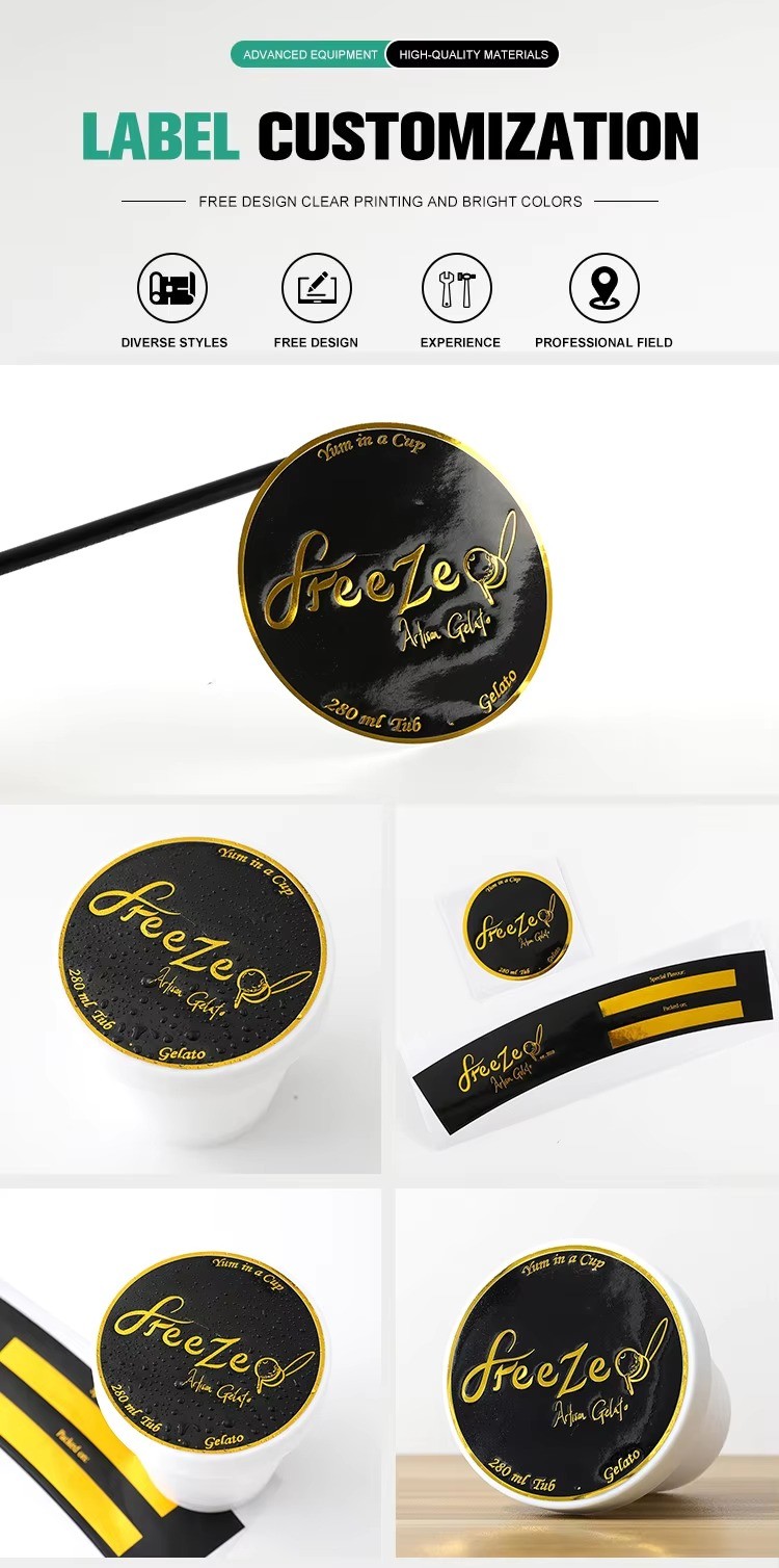 Custom Waterproof Adhesive Product Stickers Labels Hot Stamping Label Stickers For Packaging & Decoration