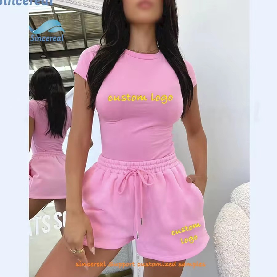 Custom high quality casual summer candy color fitness 3d puff print logo Y2K slim crop top fashion baby woman tshirts
