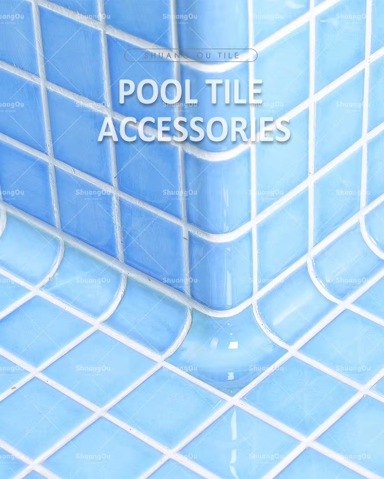 White Wall Trim Corner Edge Curved Art Tiles Corner Shower Arc Glossy Decorative Corner Ceramic Mosaic Tile