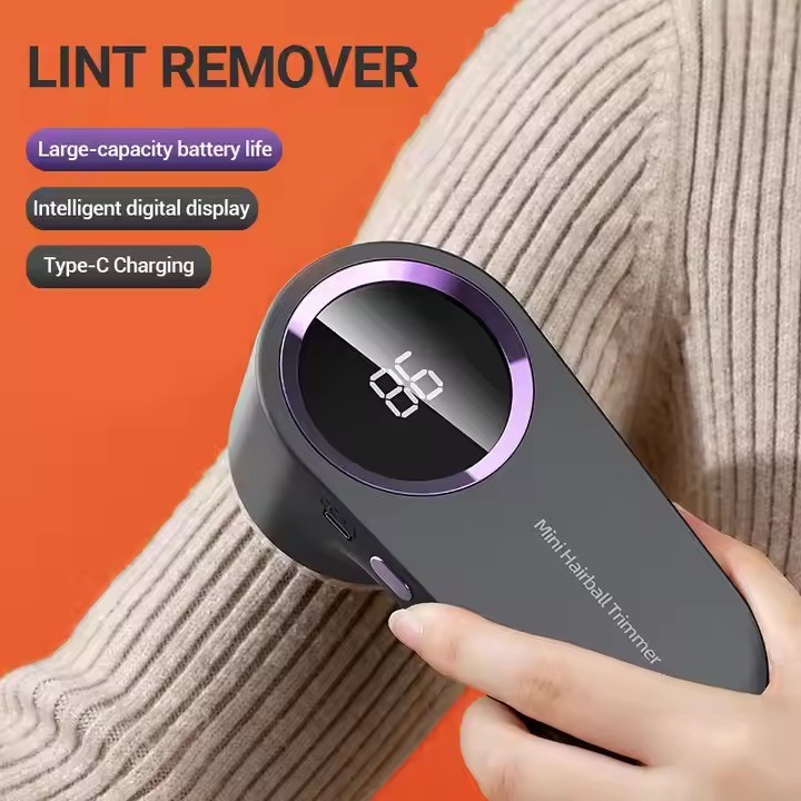2024 Electric Lint Remover Portable LED Digital Display Fabric Shaver USB Rechargeable Sweater Shavers Hairball Trimmer Remover