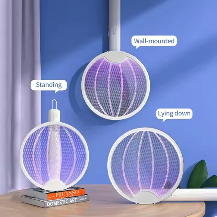 Mosquito Killing Lamp 3-in-1 Electric Fly Swatter Rechargeable Trapper Bug Zapper Mosquito Racket Mosquito Killer Swatter