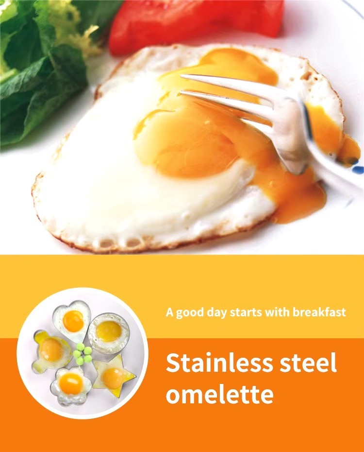 Wholesale Fried Egg Mold Pancake Shaper Egg Tools Stainless Steel Egg Ring Kitchen Gadgets